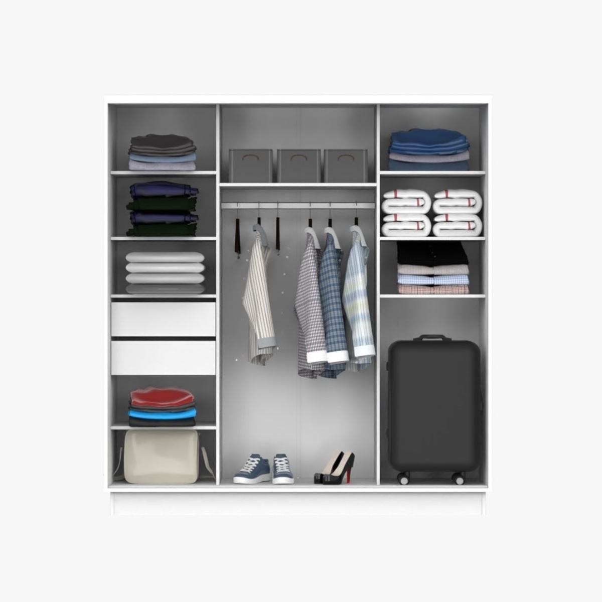 DIELFE PLACARD 2 PUERTAS CORREDIZAS PE180 - Imagen 3