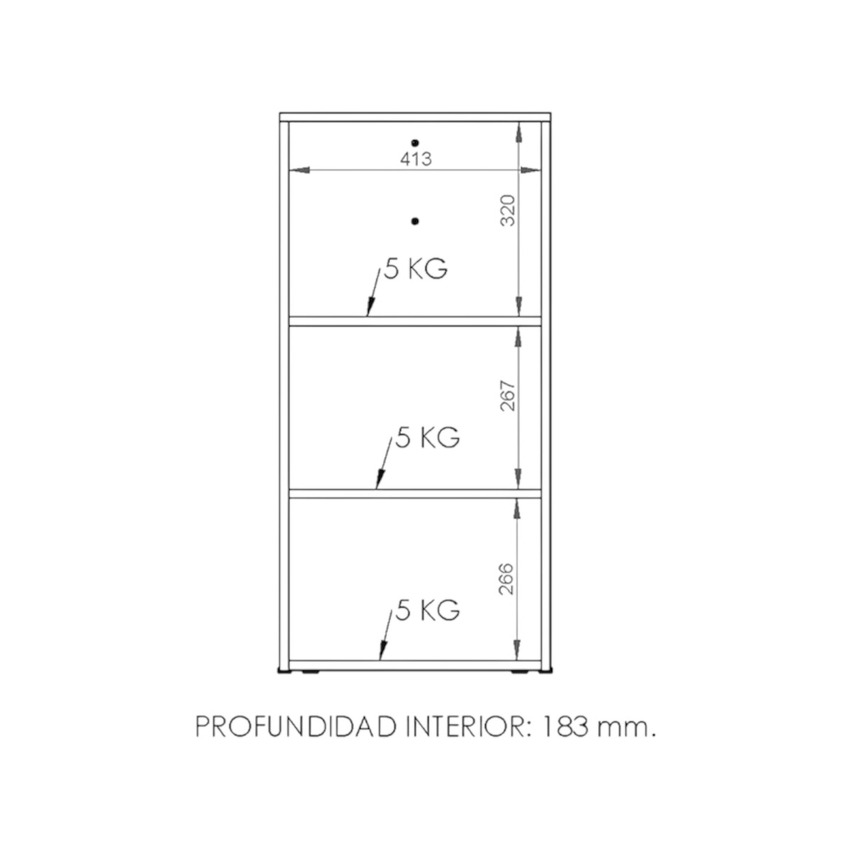 DIELFE BARRA DESAYUNADORA CON ESTANTES - Imagen 6