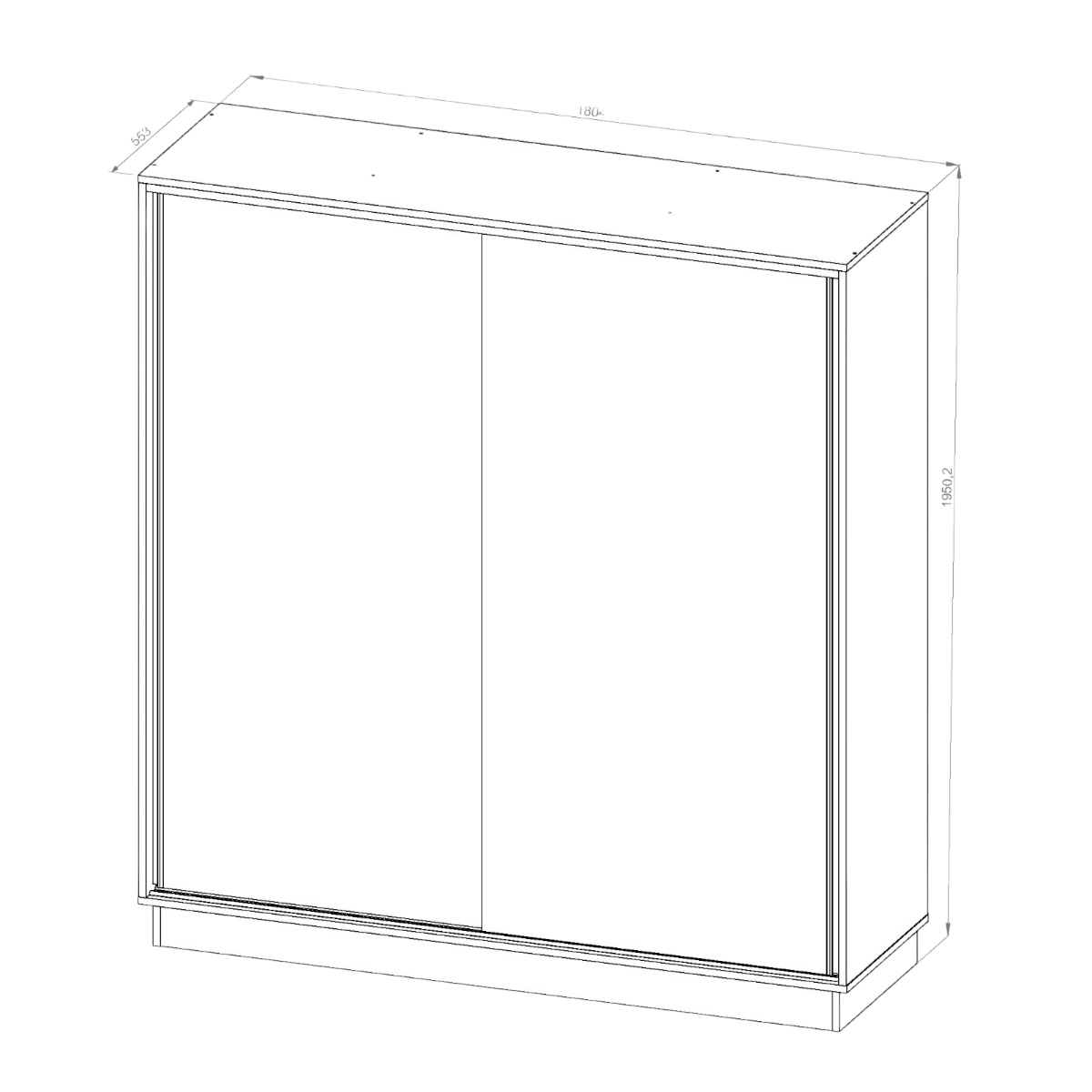 DIELFE PLACARD 2 PUERTAS CORREDIZAS PE180 - Imagen 4