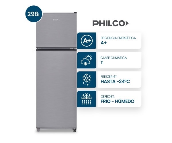 HELADERA PHILCO CICLICA TOP MOUNT INOX PHCT302X