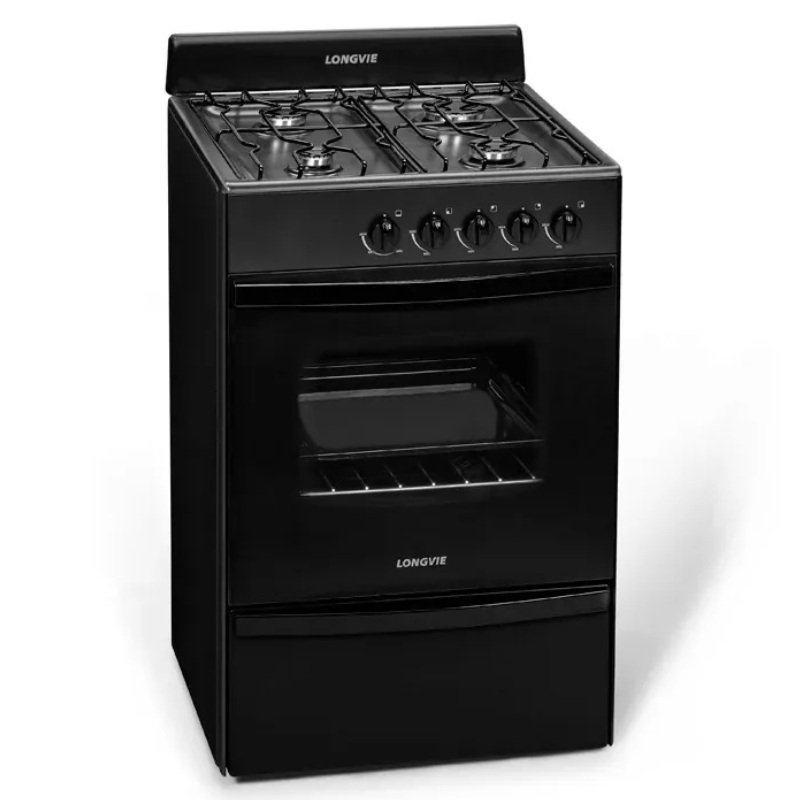 Cocina Multigas Longvie 12231g Multigas Grafito Cajón Parrilla